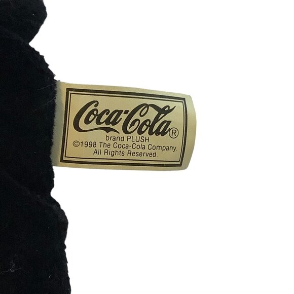 Vtg 1998 Coca-Cola Brand Plush Penguin Stuffed Animal Toy 6.5” Christmas Vest - Picture 3 of 6